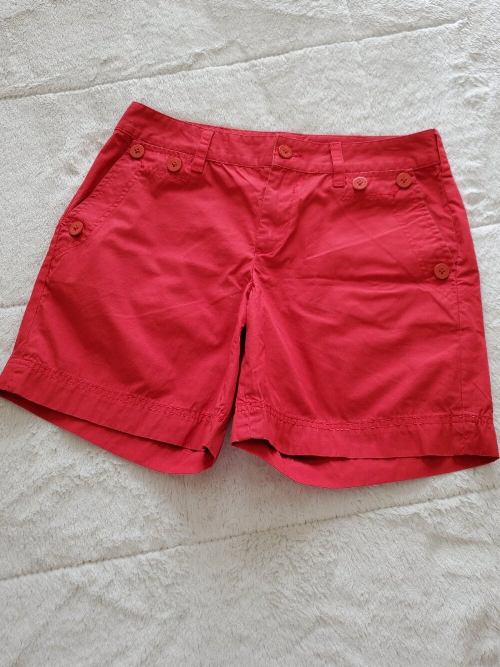 Lauren Ralph Lauren Red Mid-Rise Casual Shorts